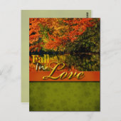 Rustische Herfst in Briefkaart voor liefdesweddens (Voorkant / Achterkant)