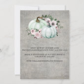 Rustische Herfst in Love Pumpkins Floral Vrijgezel Kaart (Achterkant)