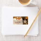 Rustische Herfst najaar boom Twinkle Wedding Etiket (Insitu)
