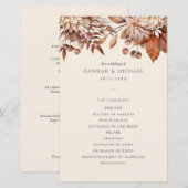 Rustische Herfst najaar Floral Foliage Wedding Pro (Voorkant / Achterkant)