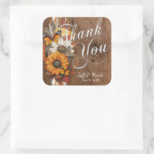 Rustische Herfst najaar landelijke onzin Vierkante Sticker (Tas)