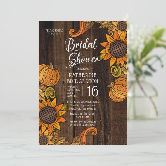 Rustische Herfst | Najaar Vrijgezellenfeest zonneb Kaart (Staand voorkant)