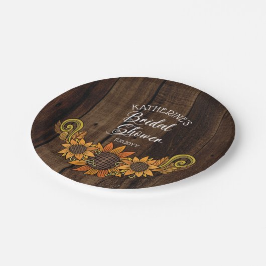 Rustische Herfst | Najaar Vrijgezellenfeest zonneb Papieren Bordje (Gekanteld)