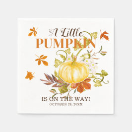 Rustische Herfst Pumpkin | BABY SHOWER WATERVERF Servet