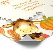 Rustische Herfst Pumpkin Dierennaam Suggestions. Poster (Hoek)