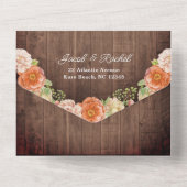 Rustische Herfst Pumpkin Jar Lights Wedding All In One Uitnodiging (Achterkant)