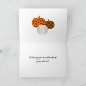 Rustische Herfst Pumpkins Happy Birthday Greeting Kaart (Binnen)