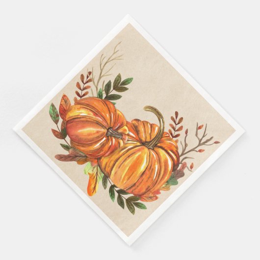 Rustische Herfst Pumpkins Servet (Hoek)