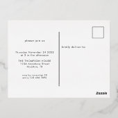 Rustische Herfst Terracotta Florals Thanksgiving D Folie Uitnodiging Briefkaart (Achterkant)