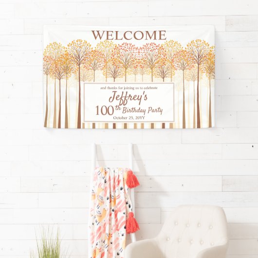 Rustische Herfst Trees Terracotta 100th Birthday P Spandoek (Insitu)