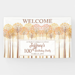 Rustische Herfst Trees Terracotta 100th Birthday P Spandoek