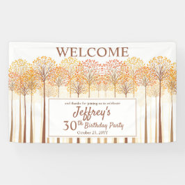 Rustische Herfst Trees Terracotta 30th Birthday Pa Spandoek