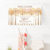 Rustische Herfst Trees Terracotta 50th Birthday Pa Spandoek (Insitu)