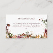 Rustische Herfst Waterverf Floral & Greenery Informatiekaartje (Voorkant)