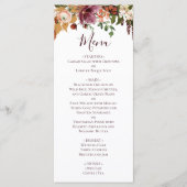 Rustische Herfst Waterverf Floral & Greenery Menu (Voorkant)
