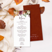 Rustische Herfst Waterverf Floral & Greenery Menu