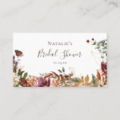 Rustische Herfst Waterverf Floral & Greenery Plaatskaartje (Achterkant)