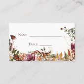 Rustische Herfst Waterverf Floral & Greenery Plaatskaartje (Voorkant)