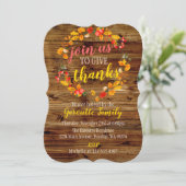 Rustische Herfst Wreath Thanksgiving Kaart (Staand voorkant)