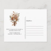 Rustische herfstbloemen | Bruidsfeest Briefkaart (Achterkant)