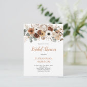 Rustische herfstbloemen | Bruidsfeest Briefkaart (Staand voorkant)
