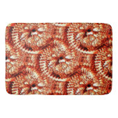Rustische herhaling van roodkoraalrosetten, gekaar badmat (Voorkant)