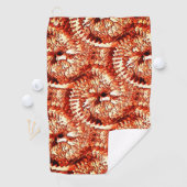 Rustische herhaling van roodkoraalrosetten, gekaar golfhanddoek (Insitu)