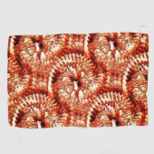 Rustische herhaling van roodkoraalrosetten, gekaar golfhanddoek (Horizontaal)