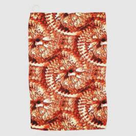 Rustische herhaling van roodkoraalrosetten, gekaar golfhanddoek