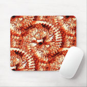 Rustische herhaling van roodkoraalrosetten, gekaar muismat (Met muis)