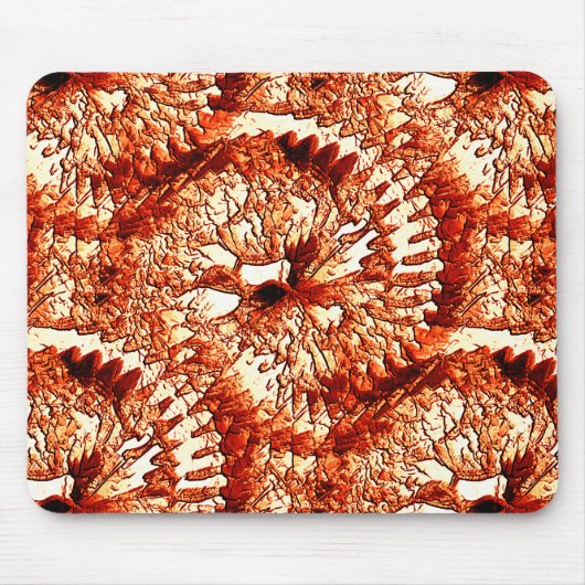 Rustische herhaling van roodkoraalrosetten, gekaar muismat (Voorkant)