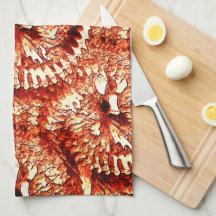 Rustische herhaling van roodkoraalrosetten, gekaar