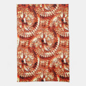 Rustische herhaling van roodkoraalrosetten, gekaar theedoek (Verticaal)