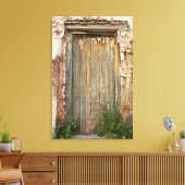 Rustische houten doorgang in Mexico Canvas Afdruk (Insitu (Woonkamer))