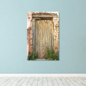 Rustische houten doorgang in Mexico Canvas Afdruk (Insitu (Houten vloer))