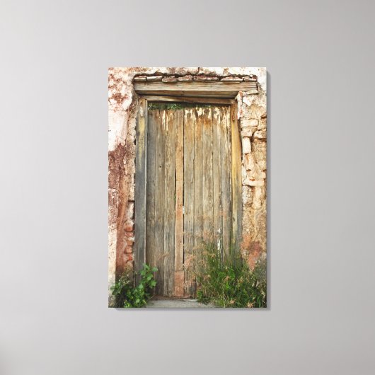 Rustische houten doorgang in Mexico Canvas Afdruk (Voorkant)