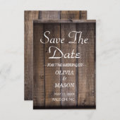 Rustische Houten Pallet Huwelijk - Save the Date (Voorkant / Achterkant)