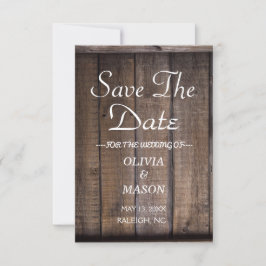 Rustische Houten Pallet Huwelijk - Save the Date