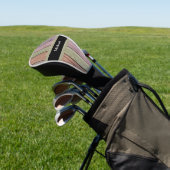 Rustische houtstructuur aanpasbare naam golfheadcover (Insitu)