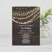 RUSTISCHE INVITATIE-HOUT EN GOLD KAART (Staand voorkant)