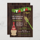 Rustische Italiaanse repetities Kaart (Voorkant / Achterkant)