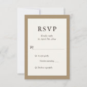 Rustische Ivory Kraft Paper Wedding RSVP-Kaarten RSVP Kaartje (Voorkant)