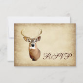 Rustische jachtluiers die strijden tegen RSVP-kaar RSVP Kaartje (Achterkant)