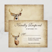 Rustische jachtluiers die strijden tegen RSVP-kaar RSVP Kaartje (Voorkant / Achterkant)