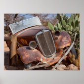 Rustische junkauto in het Namibië Solitaire fotoPo Poster (Voorkant)