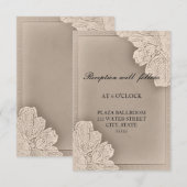 Rustische Kaart voor het ontvangen van bruiloften (Voorkant / Achterkant)