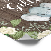 Rustische Kaarten met olifanten Poster (Hoek)