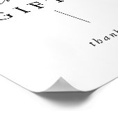 Rustische kalligrafie Elegant Kaarten en Gifts Wed Poster (Hoek)