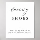 Rustische kalligrafie Elegant Wedding Dancing Shoe Poster (Voorkant)
