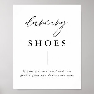 Rustische kalligrafie Elegant Wedding Dancing Shoe Poster